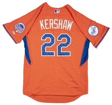 2013 Clayton Kershaw Practice Worn & Signed All-Star National League Batting Practice Jersey (MLB Authenticated & JSA)